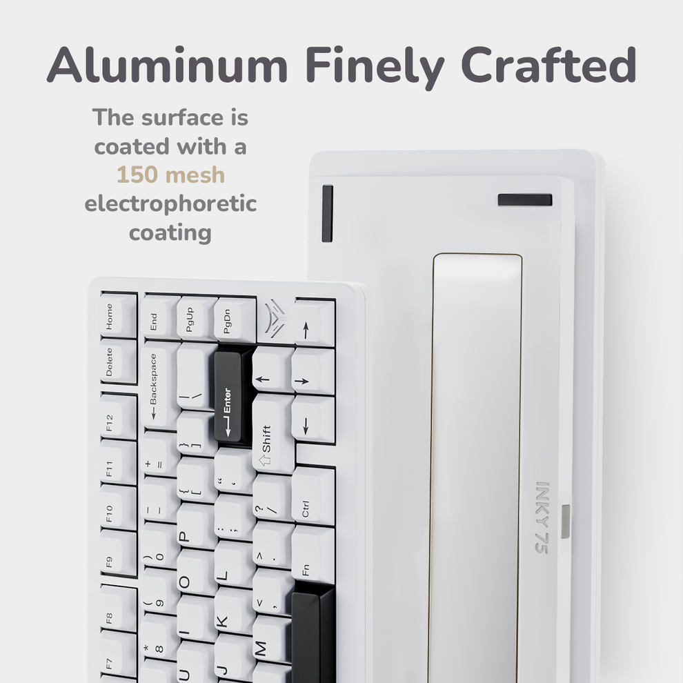 INKY 75 Aluminum Custom Mechanical Keyboard Tri-Mode 75% Layout – Elec Fox