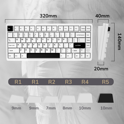 INKY 75 Aluminum Custom Mechanical Keyboard Tri-Mode 75% Layout